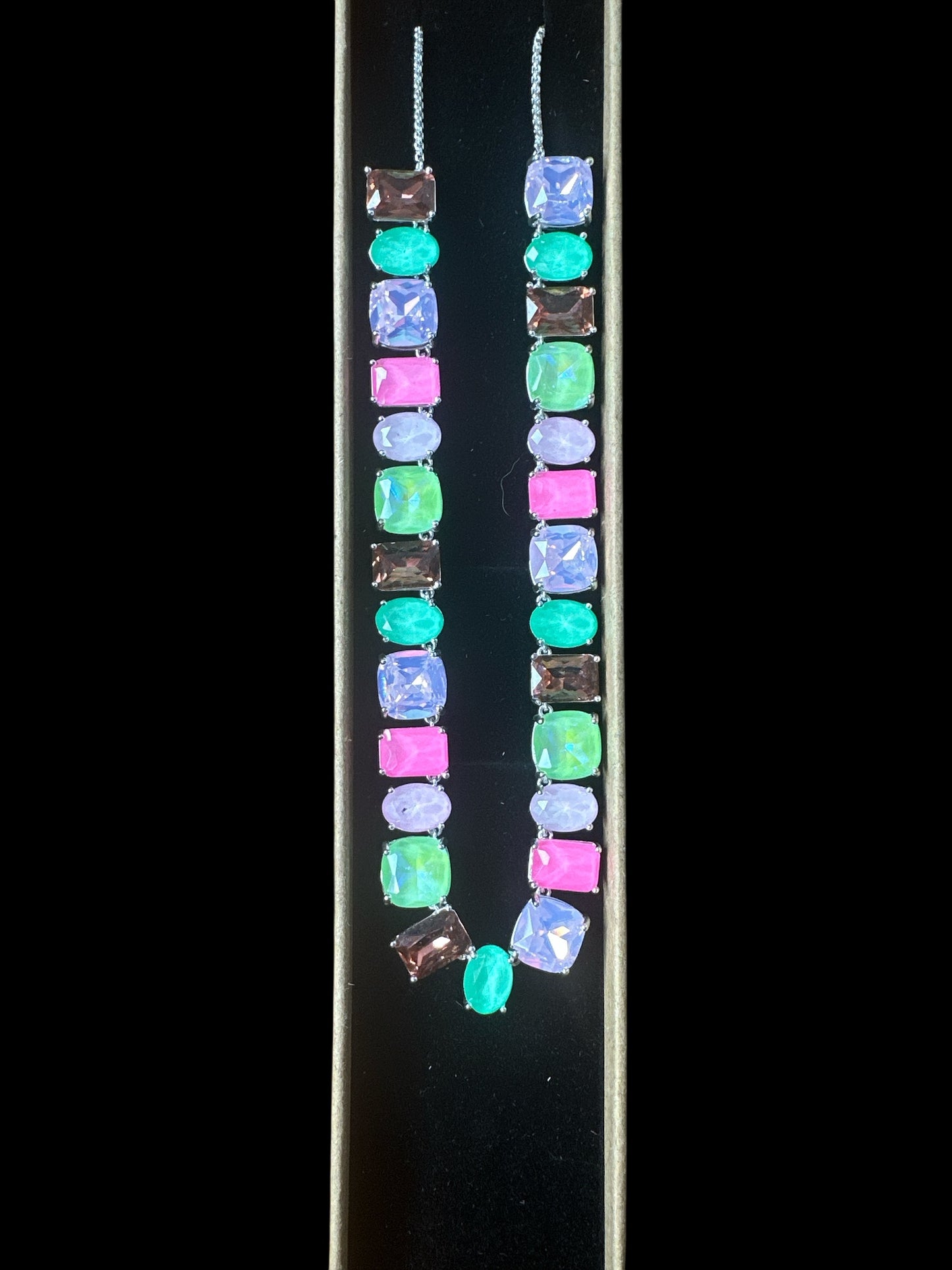 Jewel Candy Necklace Peach Honeydew