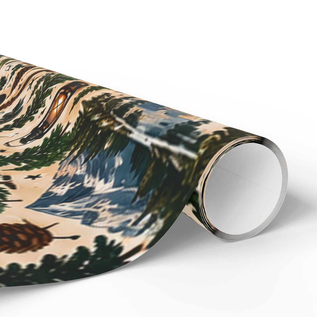 Northern Nights Wrapping Paper | Rustic Mountain & Music Gift Wrap