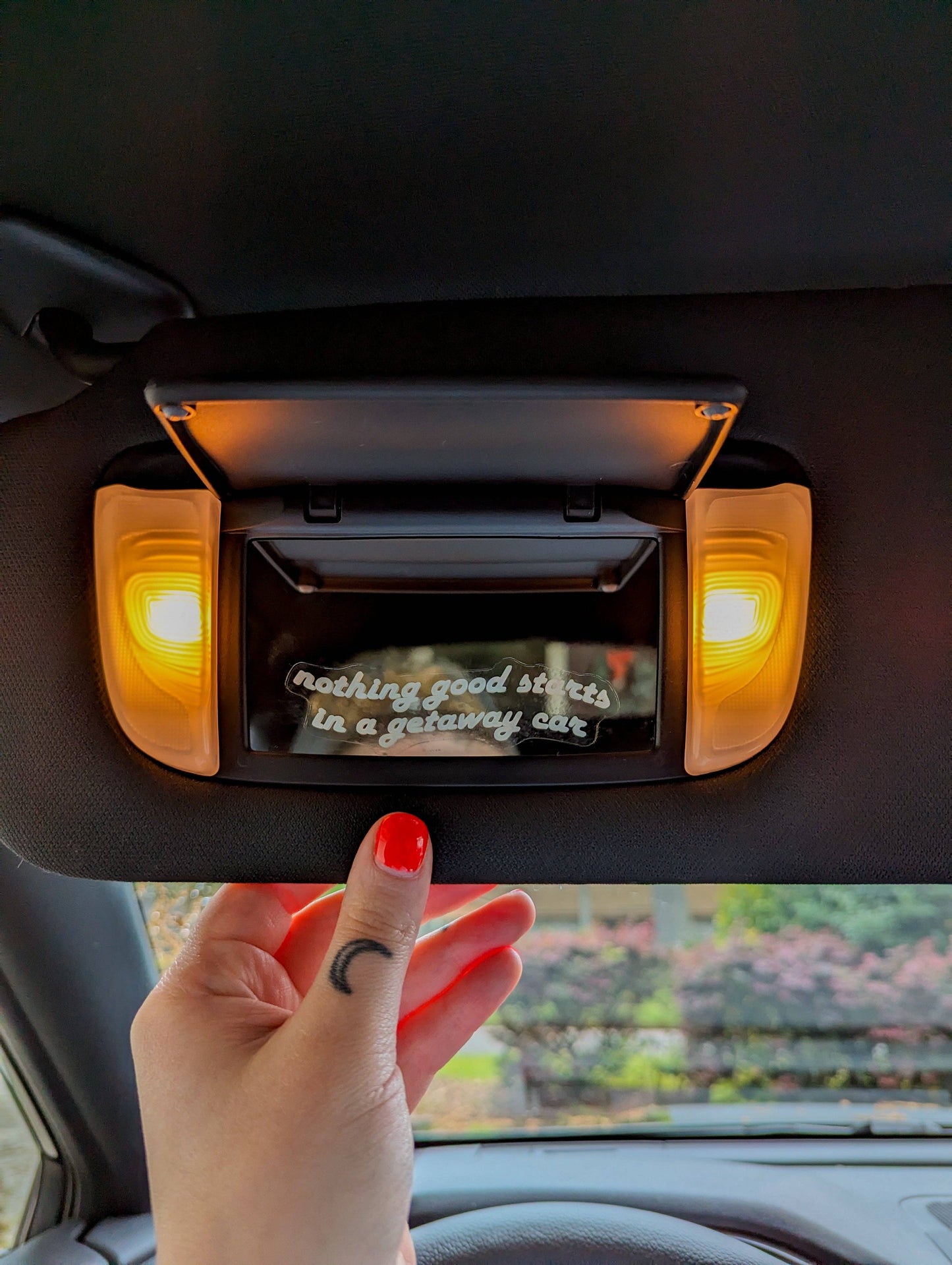 Getaway car decal: White / Static Cling
