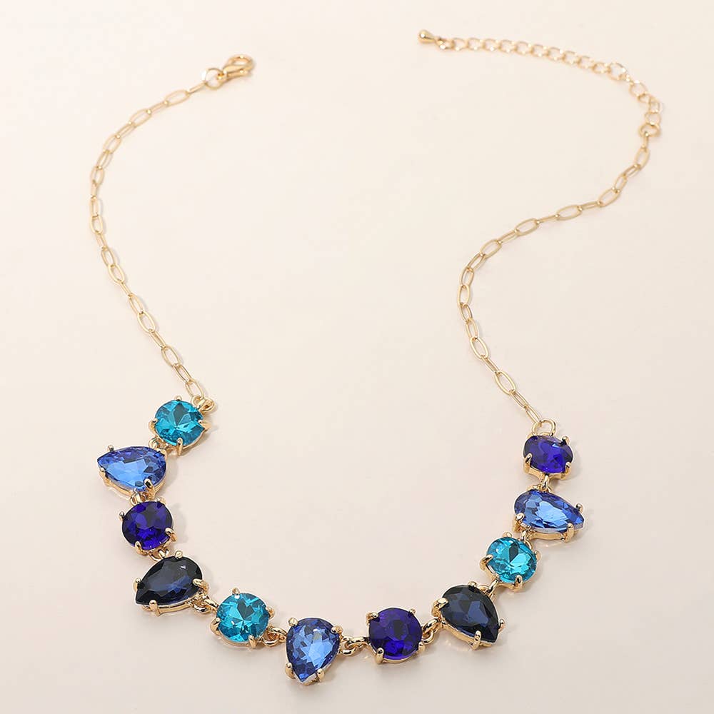 Gem Candy Necklace: Blue,Multi