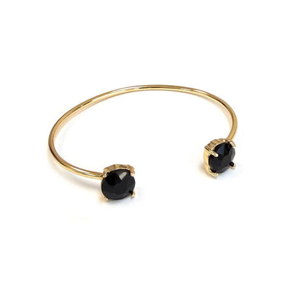 Cuff Wire Bangle for Women and Girls w/ Glass Stone Accent : RAINBOW