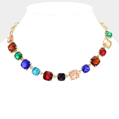 Gem Candy Necklace: Blue,Multi
