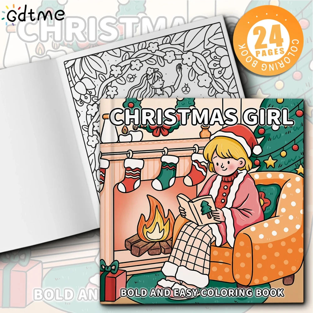 Christmas Girl Cozy Festive Coloring Book