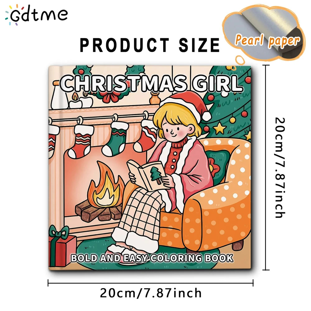 Christmas Girl Cozy Festive Coloring Book