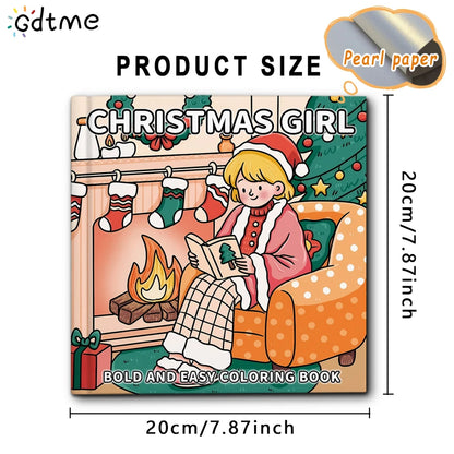 Christmas Girl Cozy Festive Coloring Book