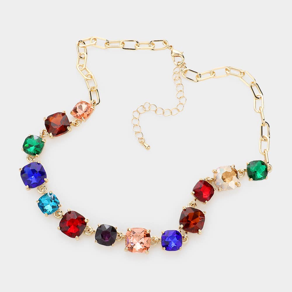 Gem Candy Necklace: Blue,Multi