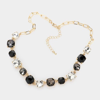 Gem Candy Necklace: Black,Multi