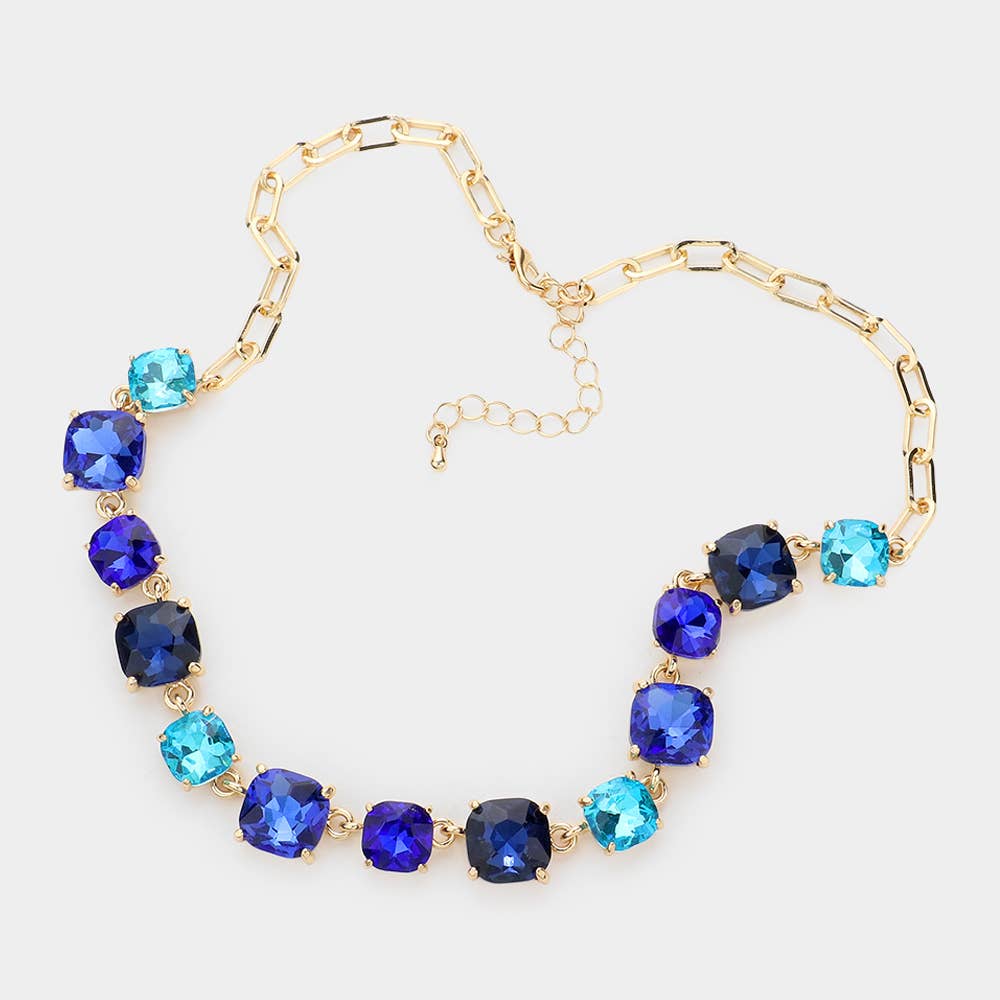 Gem Candy Necklace: Blue,Multi