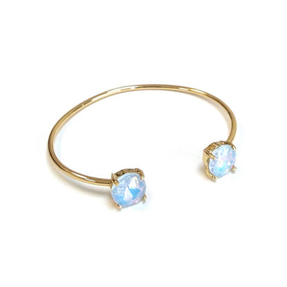 Cuff Wire Bangle for Women and Girls w/ Glass Stone Accent : RAINBOW