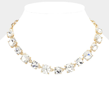 Gem Candy Necklace: Antique Silver Blue