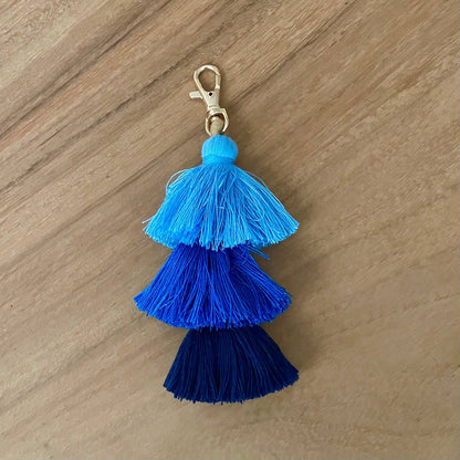 3 Tiered Large Ombre Tassel with Clasp: Purple