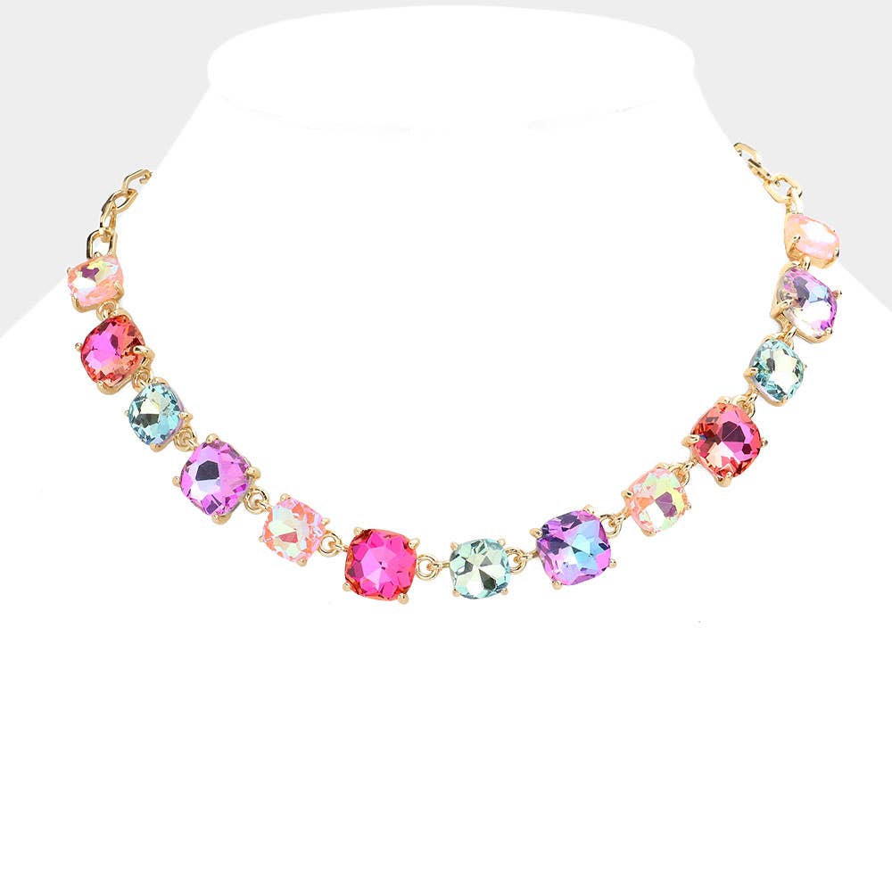 Gem Candy Necklace: Blue,Multi