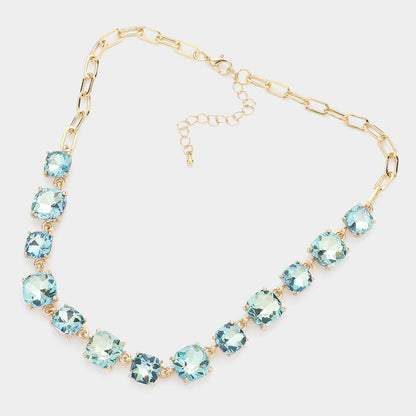 Gem Candy Necklace: AB,Mint