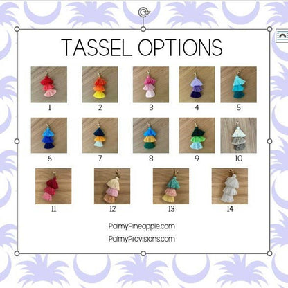 3 Tiered Large Ombre Tassel with Clasp: Purple