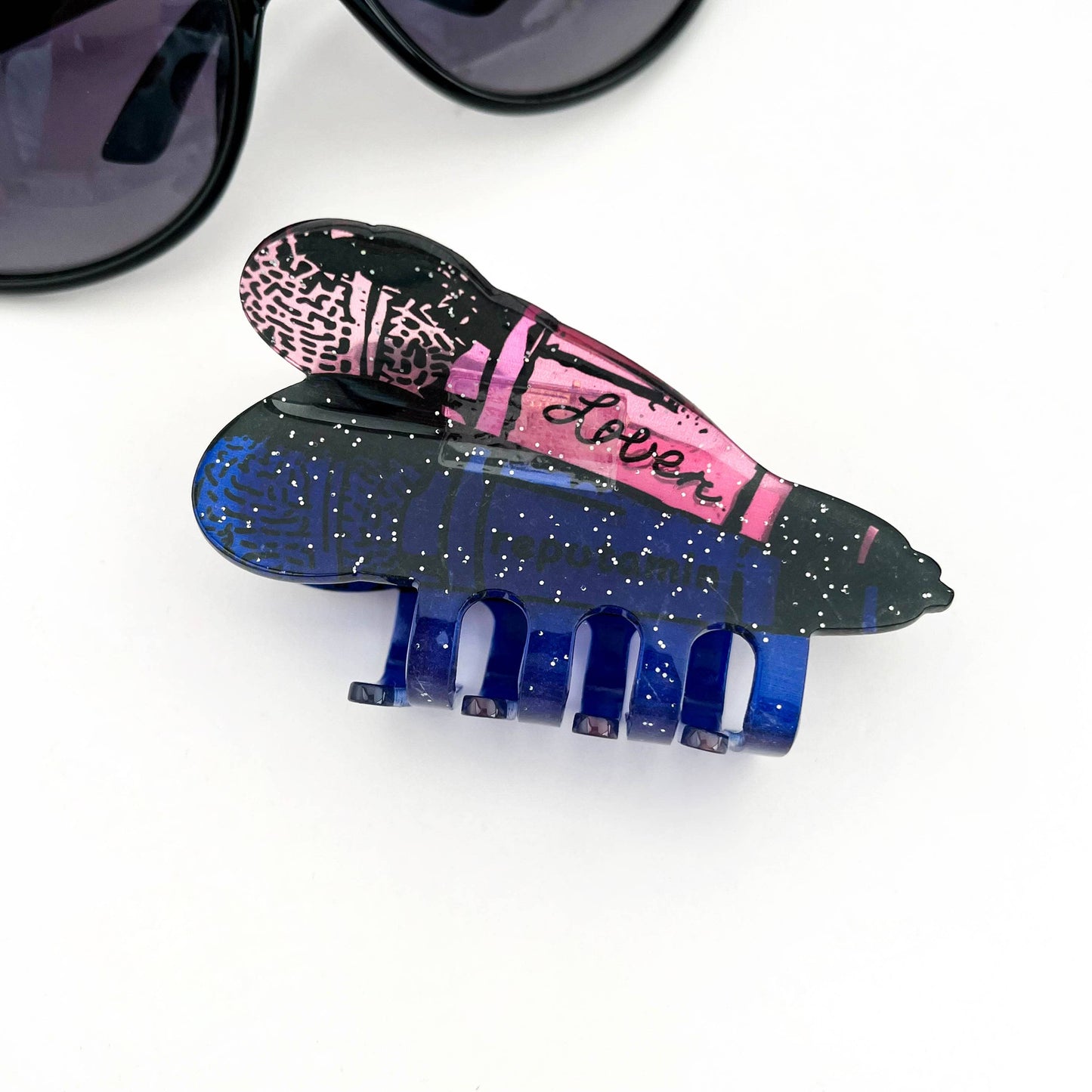 Book & Microphone Hair Clips, Cute Novelty Hair Claw Clip: Book-B