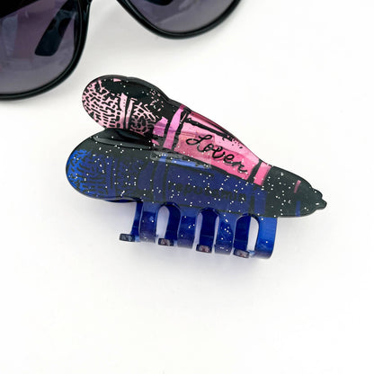 Book & Microphone Hair Clips, Cute Novelty Hair Claw Clip: Book-B