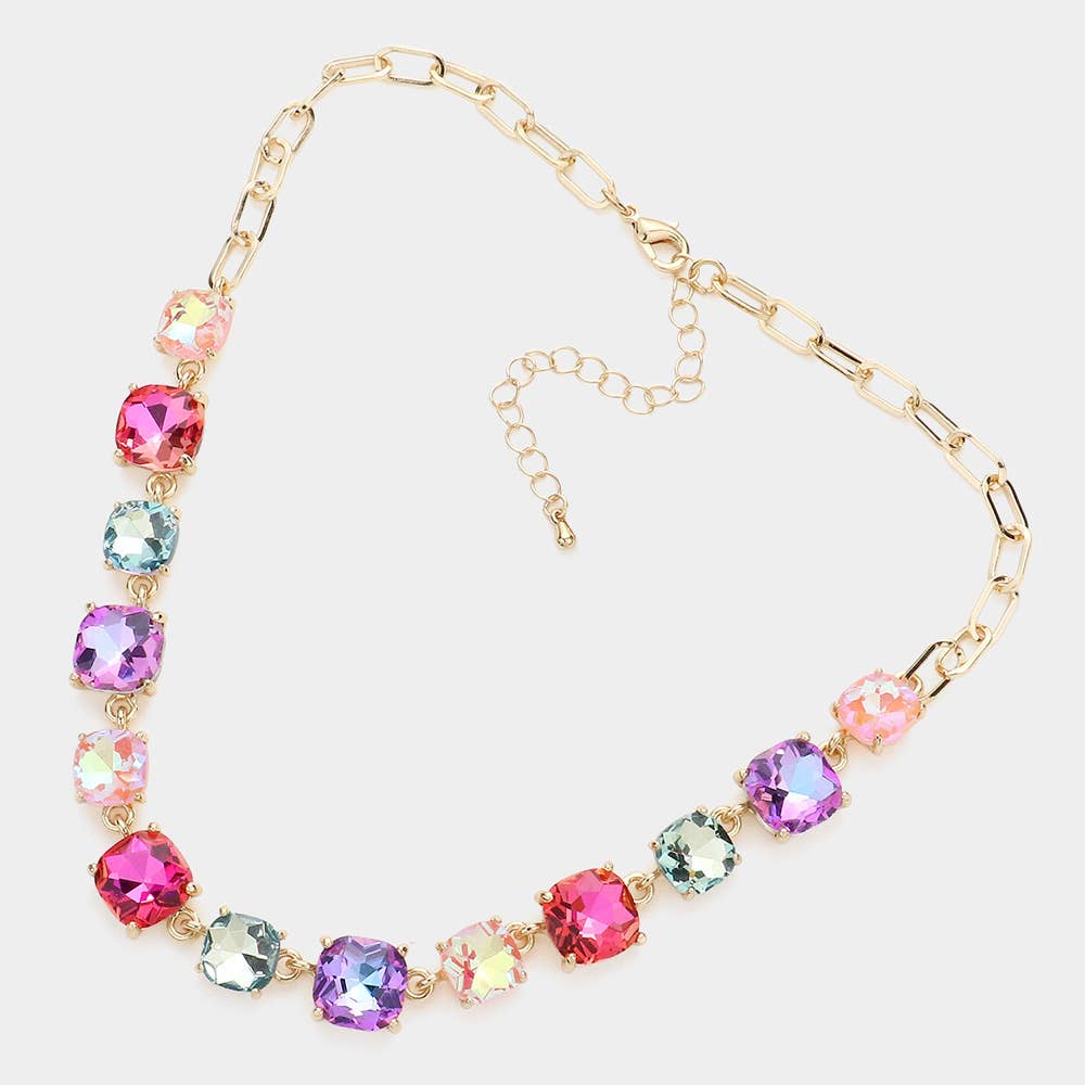 Gem Candy Necklace: Blue,Multi