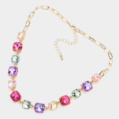Gem Candy Necklace: Blue,Multi