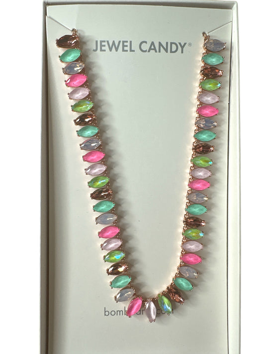Jewel Candy Necklace Peach Honeydew