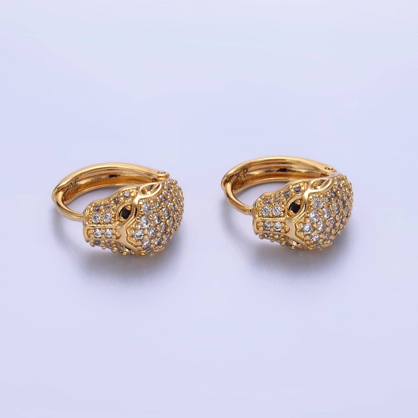 Gold Classic Gold CZ Animal Huggies Earring-00169