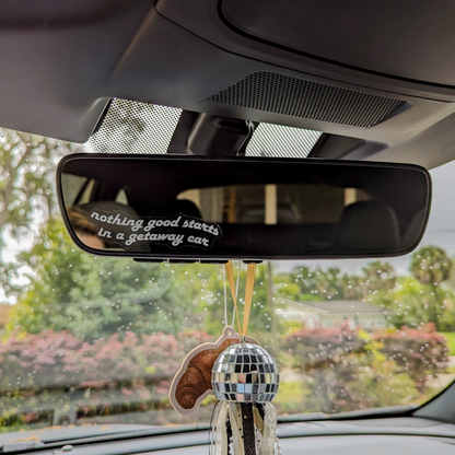 Getaway car decal: White / Static Cling