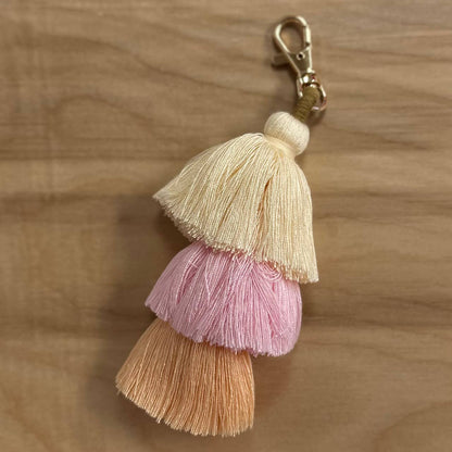 3 Tiered Large Ombre Tassel with Clasp: Purple