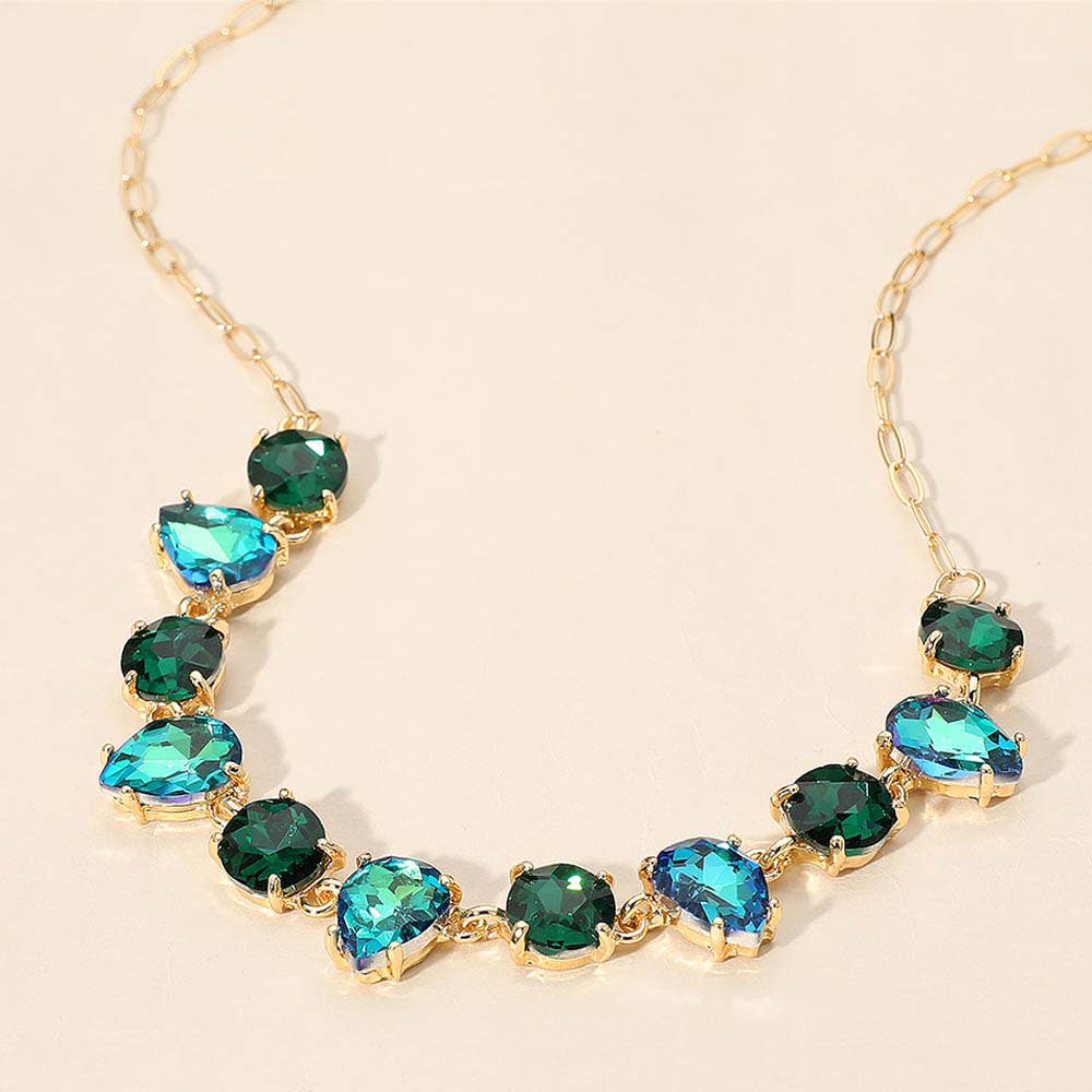 Gem Candy Necklace: Blue,Multi