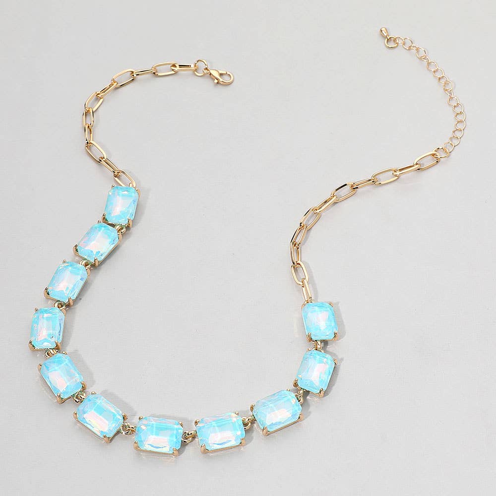 Gem Candy Necklace: Blue,Opal