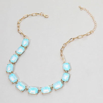 Gem Candy Necklace: Blue,Opal