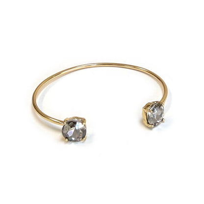 Cuff Wire Bangle for Women and Girls w/ Glass Stone Accent : RAINBOW