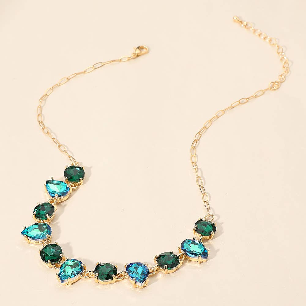 Gem Candy Necklace: Blue,Multi