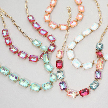 Gem Candy Necklace: AB,Lavender
