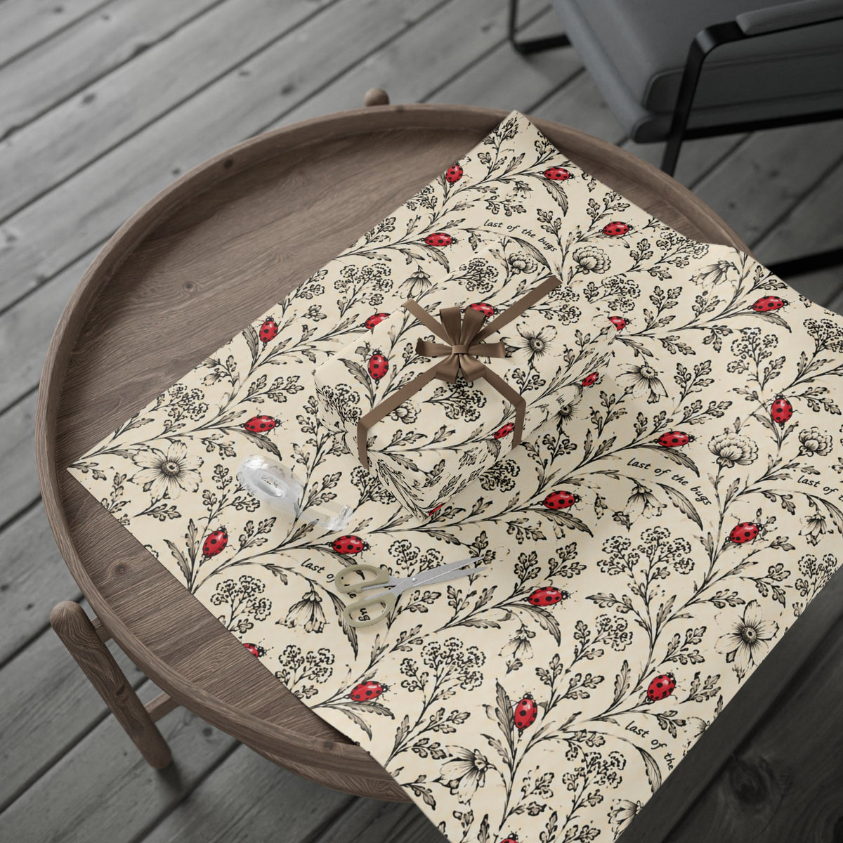 Last of the Bugs – Vintage Ladybug Wrapping Paper