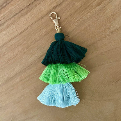 3 Tiered Large Ombre Tassel with Clasp: Purple