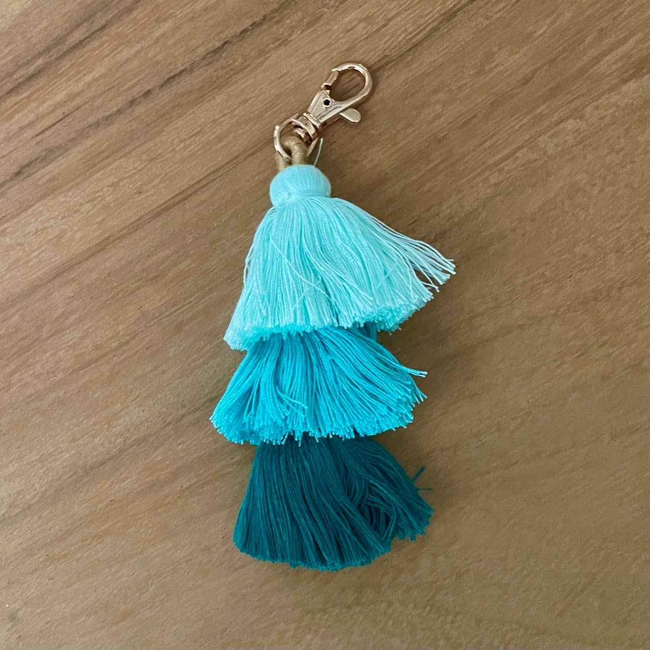 3 Tiered Large Ombre Tassel with Clasp: Purple