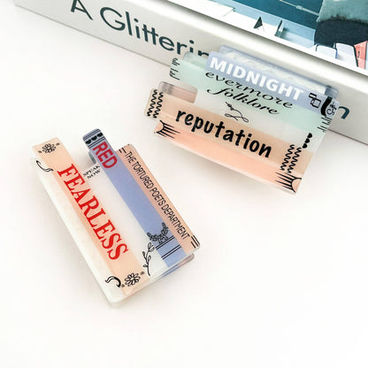Book & Microphone Hair Clips, Cute Novelty Hair Claw Clip: Book-A