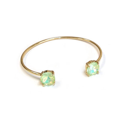 Cuff Wire Bangle for Women and Girls w/ Glass Stone Accent : RAINBOW