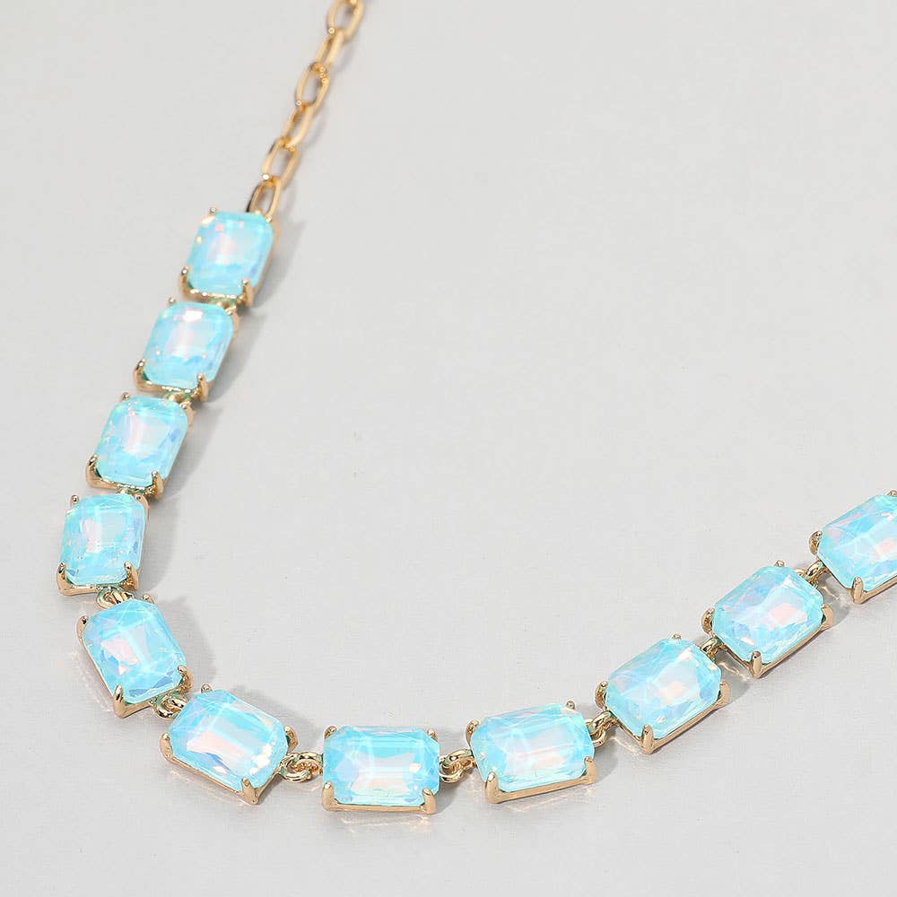 Gem Candy Necklace: Blue,Opal