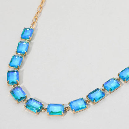 Gem Candy Necklace: AB,Blue