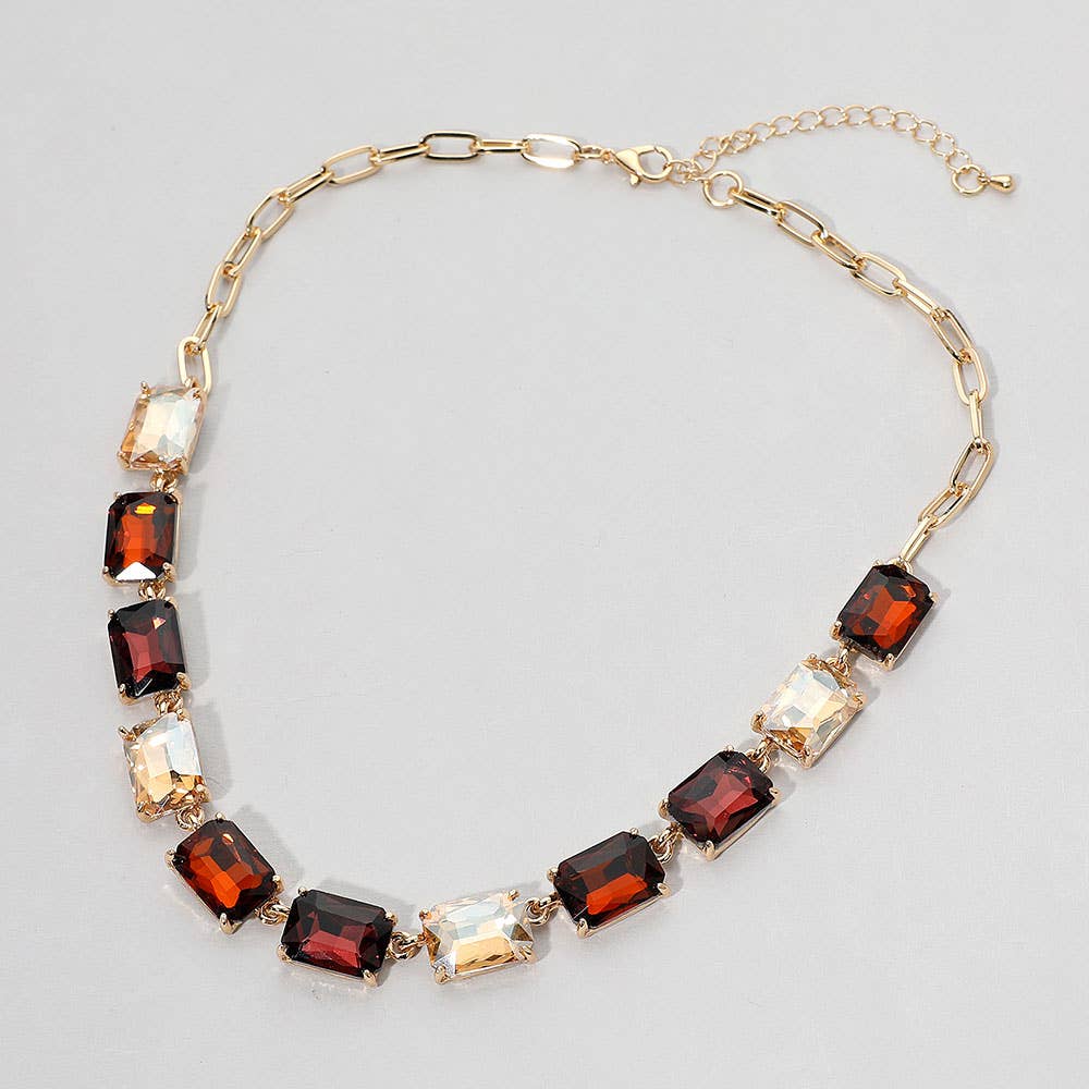 Gem Candy Necklace: Brown,Multi