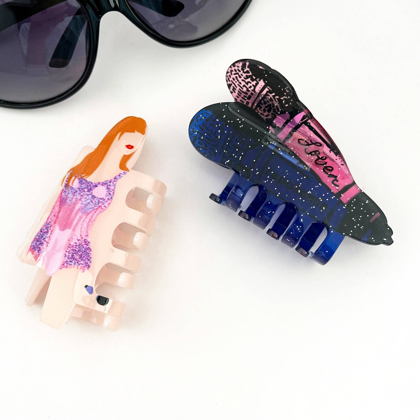 Book & Microphone Hair Clips, Cute Novelty Hair Claw Clip: Singer