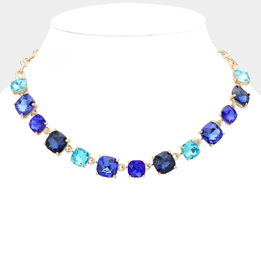 Gem Candy Necklace: Blue,Multi
