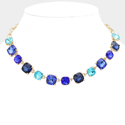 Gem Candy Necklace: Blue,Multi