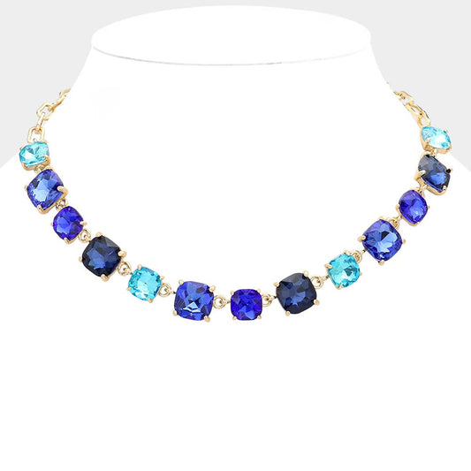 Gem Candy Necklace: Blue,Multi
