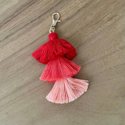 3 Tiered Large Ombre Tassel with Clasp: Purple