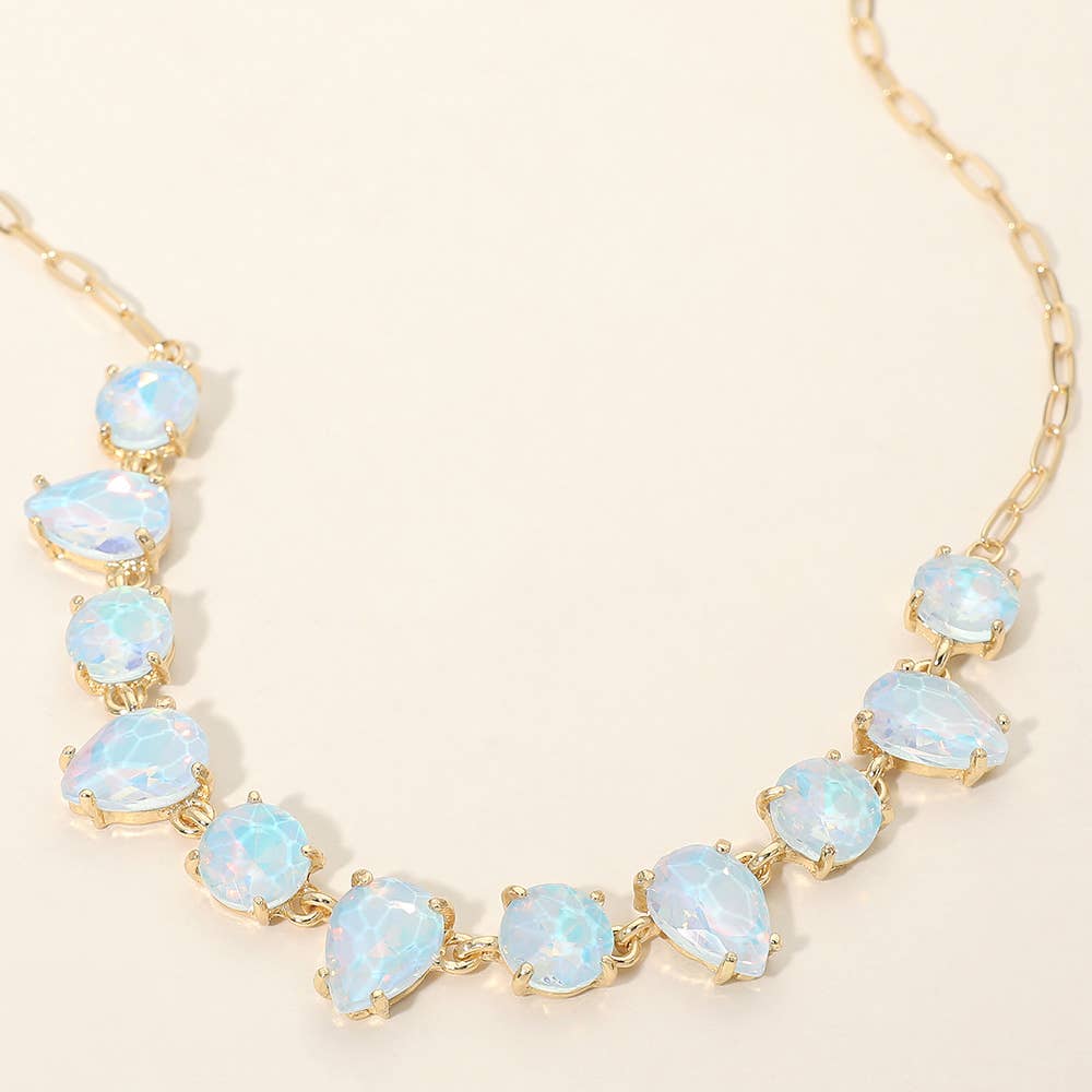 Gem Candy Necklace: Aqua Opal