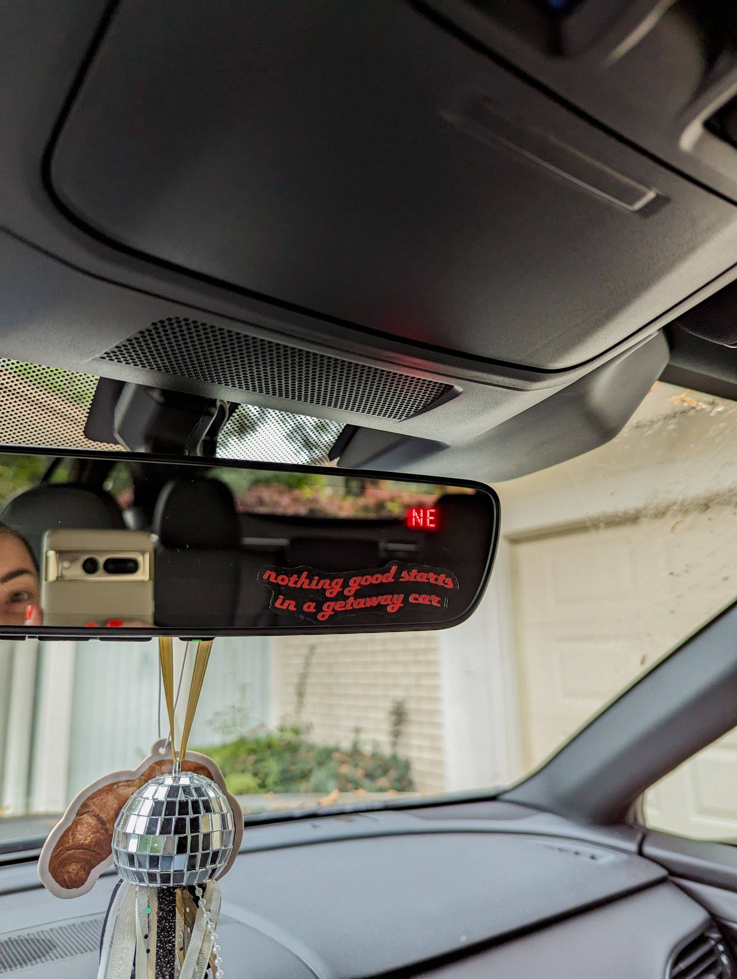Getaway car decal: White / Static Cling