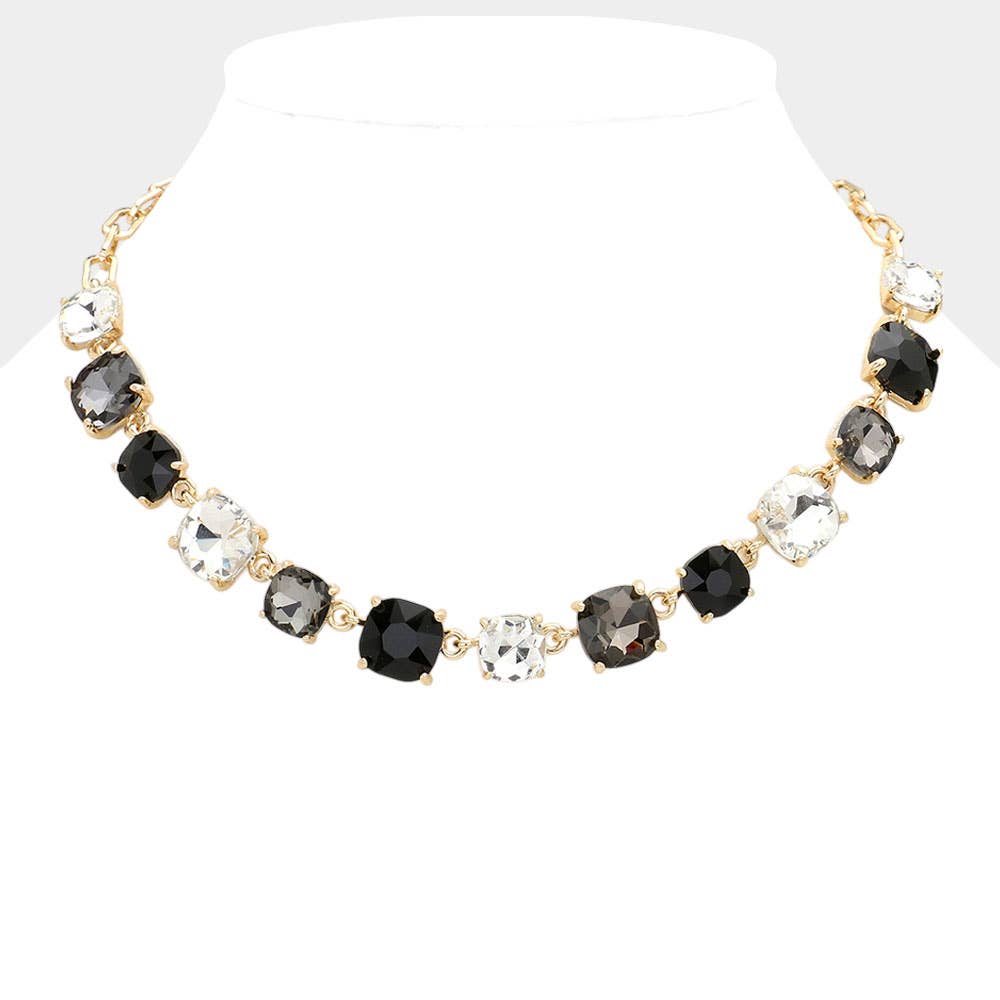 Gem Candy Necklace: Black,Multi