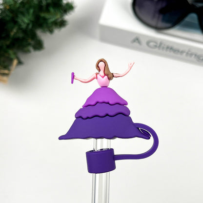 Cute Taylor Straw Toppers,Purple Straw Cover