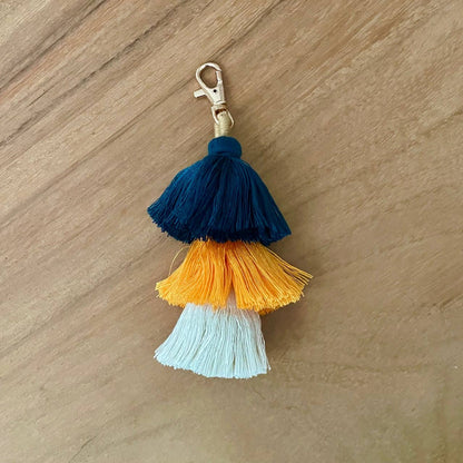 3 Tiered Large Ombre Tassel with Clasp: Purple